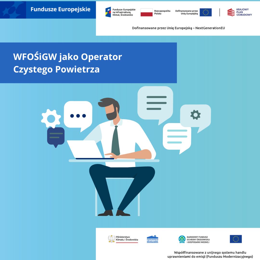 Grafika dekoracyjna nt. Operatorzy Czystego Powietrza i terminarza