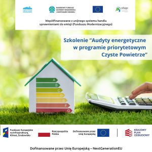Grafika dekoracyjna nt. Szkolenie dla audytorów energetycznych: Nowe wymagania w programie „Czyste Powietrze”