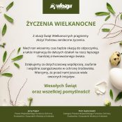 Grafika dekoracyjna z życzeniami wielkanocnymi