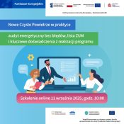 Grafika dekoracyjna dot. Akademia Czystego Powietrza 2025 – zaproszenie na szkolenie online