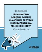 Grafika dekoracyjna dot. Nowa ścieżka umawiania spotkań dla pełnomocników – od 1 września