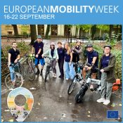 Grafika dekoracyjna nt. Europejski Tydzień Mobilności w Małopolsce