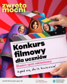 Ilustracja zachęcająca do udziału w konkursie filmowym dla szkół ponadpodstawowych o systemie kaucyjnym opakowań po napojach.
