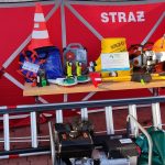 Grafika dekoracyjna nt. Program Priorytetowy „Zapobieganie poważnym awariom i likwidacja ich skutków dla środowiska – Bezpieczny Strażak”