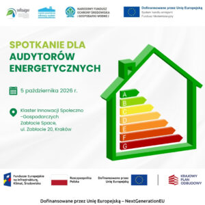 Grafika dek. na temat Spotkanie dla audytorów - „Audyty energetyczne w programie priorytetowym Czyste Powietrze”